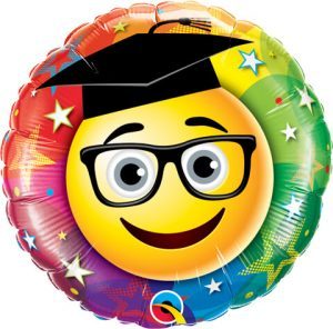 18" / 46cm Smiley Graduate Qualatex #47407