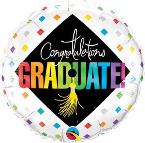 18" / 46cm Graduate Cap & Diamonds Qualatex #47547