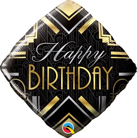 18" / 46cm Birthday Art Deco Qualatex #49100