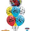 Bukiet 626 Spiderman Birthday Bubble Qualatex #54052 18672-6