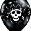 11" / 28cm 6szt Pirate Skull & Cross Bones Qualatex #17939