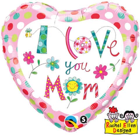 18" / 46cm Rachel Ellen- I Love You M( )M Flowers Qualatex #78282