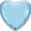 18″ / 46cm Solid Colour Heart Pearl Light Blue Qualatex #99346