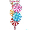 Bukiet 601 Merry Christmas Candy Swirls Qualatex #43434 17355 17360 17362 64329