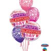 Bukiet 119 Valentine's Stripe Patterns Qualatex #21890-2 40863-3