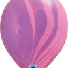 11 28cm SuperAgate Pink Violet Rainbow Qualatex #91543-1