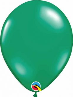 11 28cm Tranparent Emerald Green Qualatex #43744-1