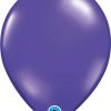 11 28cm Tranparent Quartz Purple Qualatex #43789-1