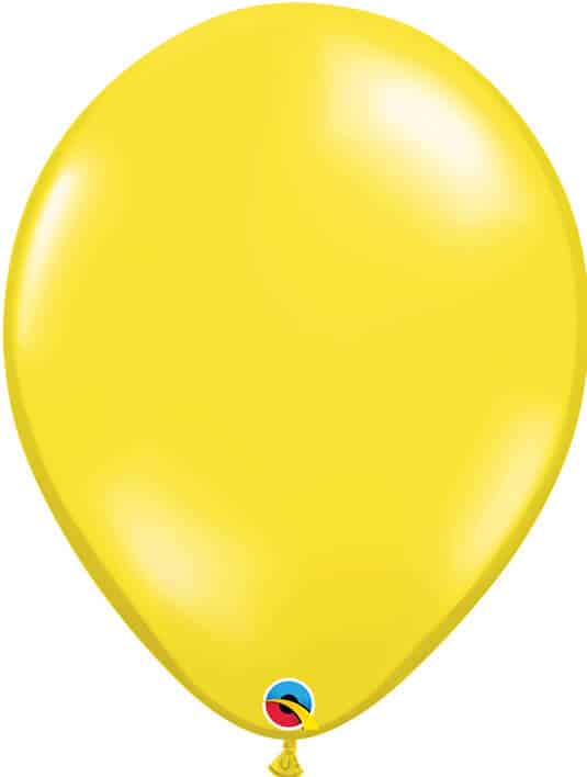 16 41cm Transparent Citrine Yellow Qualatex #43860-1