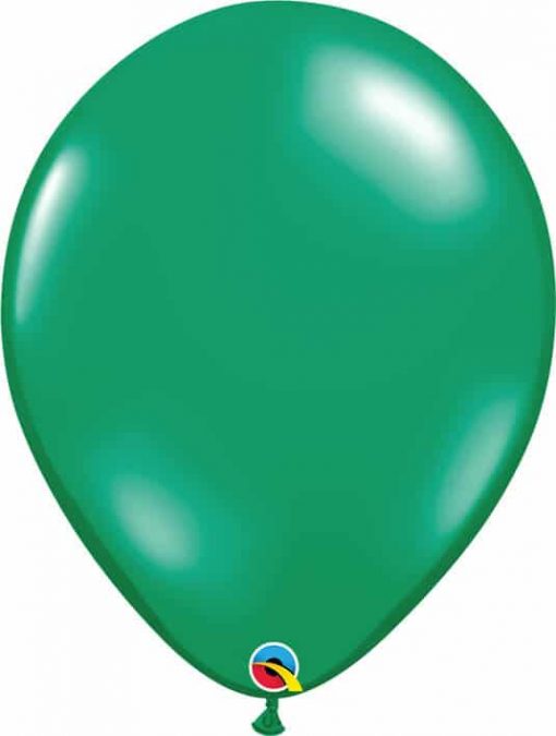 16 41cm Transparent Emerald Green Qualatex #43863-1