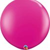 3' 91cm Transparent Jewel Magenta Qualatex #43492-1