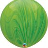 30" / 76cm Super Agate Green Rainbow Qualatex #63757-1