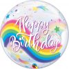 22" / 56cm Birthday Rainbow Unicorns Qualatex #87744