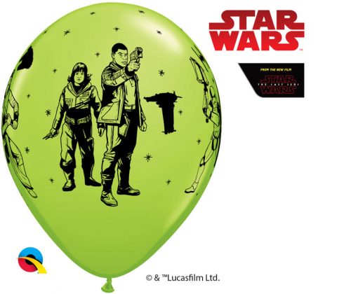 11" / 28cm Star Wars: The Last Jedi Asst of Red, Lime Green, Robin's Egg Blue Qualatex #55507-1