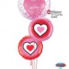 Bukiet 800 Pink Confetti Hearts Qualatex #57790 24020-1 78545-2
