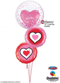 Bukiet 800 Pink Confetti Hearts Qualatex #57790 24020-1 78545-2