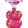 Bukiet 809 Ruby Red & Jewel Magenta Love Balloon Qualatex #78529 23407-6