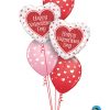 Bukiet 782 "Happy Valentine's Day" Hearts Abounding Qualatex #78535-2 85713-3