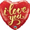 18" / 46cm I Love You Gold Script Qualatex #78541