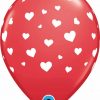 11" / 28cm Random Hearts-A-Round Red Qualatex #85727-1