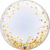 24″ / 61cm Deco Bubble Gold Confetti Dots Qualatex #89727
