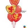 Bukiet 857 Cupid’s Cutest Valentine! Qualatex #97168 97152-2 85706-3 43790-3