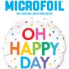 18″ / 46cm Oh Happy Day Rainbow Confetti Qualatex #10200