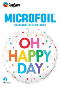 18″ / 46cm Oh Happy Day Rainbow Confetti Qualatex #10200