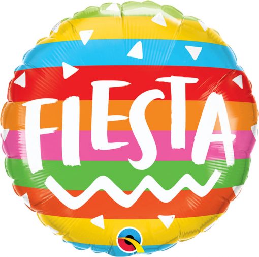 18″ / 46cm Fiesta Rainbow Stripes Qualatex #10244