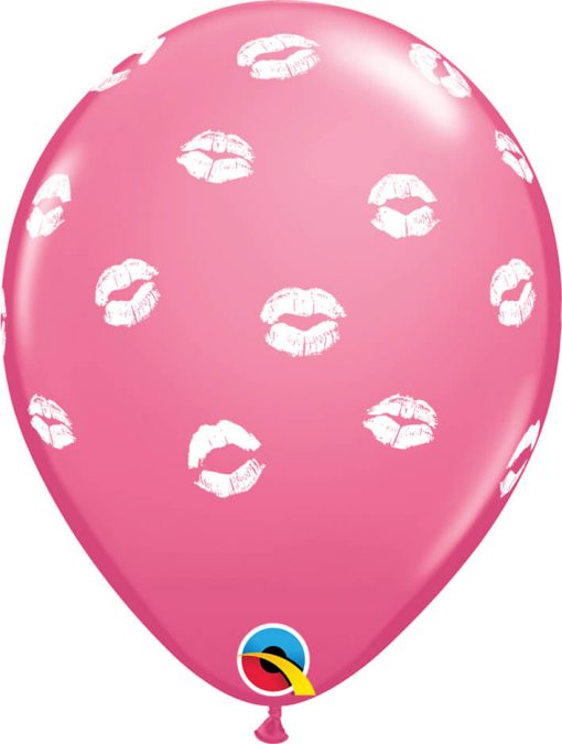 11" / 28cm 6szt Kissey Lips Asst of Red, Pink, Rose Qualatex #10627