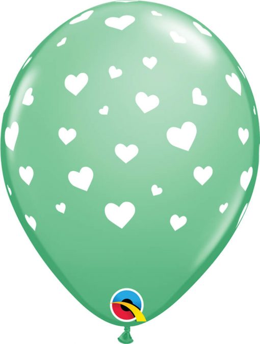 11" / 28cm Random Hearts-A-Round Pastel Asst Qualatex #11644-1