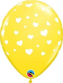 11" / 28cm Random Hearts-A-Round Pastel Asst Qualatex #11644-1