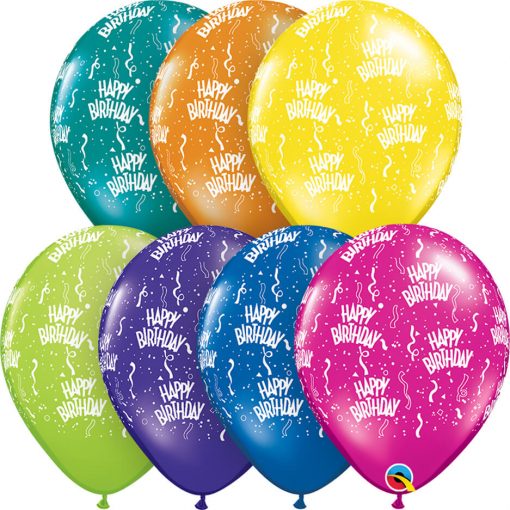 11" / 28cm Birthday-A-Round Fantasy Asst Qualatex #12583-1