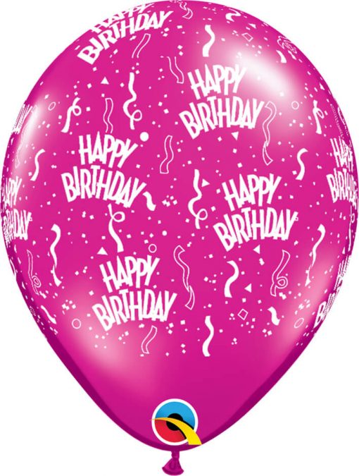 11" / 28cm Birthday-A-Round Fantasy Asst Qualatex #12583-1