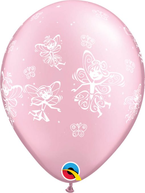 11" / 28cm Fairies & Butterflies Asst of Pearl Lavender, Pearl Magenta, Pearl Pink Qualatex #21573-1