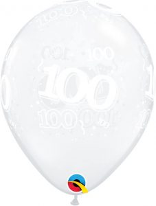 11" / 28cm 100-A-Round Diamond Clear Qualatex #24396-1
