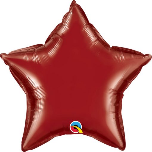 20" / 51cm Solid Colour Star Burgundy Qualatex #41533