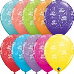 11" / 28cm 6szt Birthday-A-Round Retail Assortment Qualatex #43010