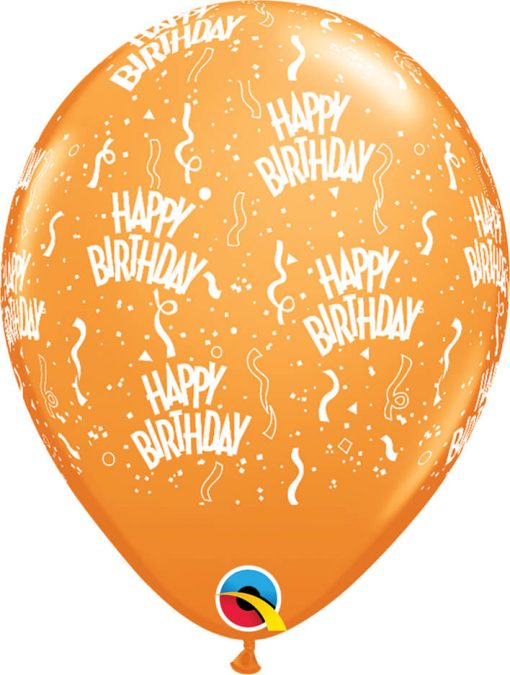 11" / 28cm Birthday-A-Round Tropical Asst Qualatex #45268-1