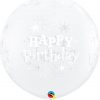 3' / 91cm Birthday Sparkle Diamond Clear Qualatex #52971-1