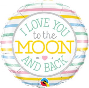 18" / 46cm I Love You To The Moon Qualatex #55382