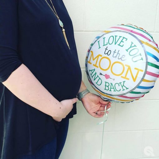 18" / 46cm I Love You To The Moon Qualatex #55382