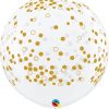 3' / 91cm Confetti Dots-A-Round Diamond Clear Qualatex #57893-1