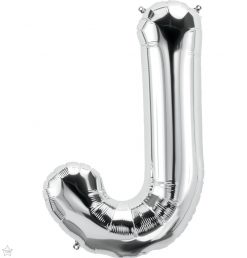 34" / 86cm Silver Letter J North Star Balloons #58956