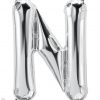 34" / 86cm Silver Letter N North Star Balloons #58964