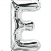 34" / 86cm Silver Letter E North Star Balloons #59664