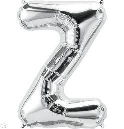 34" / 86cm Silver Letter Z North Star Balloons #59840