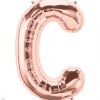 34" / 86cm Rose Gold Letter C North Star Balloons #59846