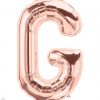 34" / 86cm Rose Gold Letter G North Star Balloons #59854