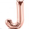 34" / 86cm Rose Gold Letter J North Star Balloons #59860